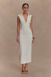 Keagan Sleeveless Midi Dress - Ivory